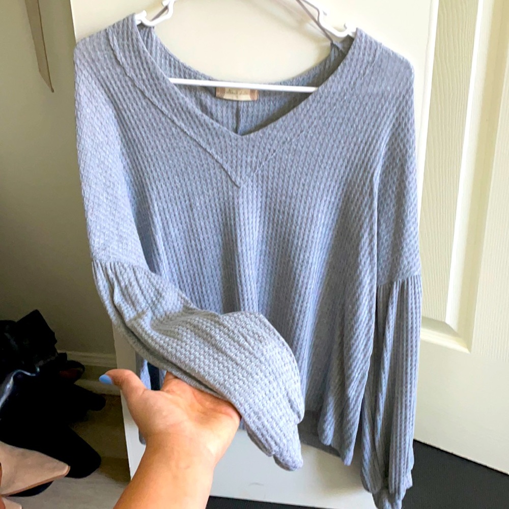 Altard state puff sleeve knit top